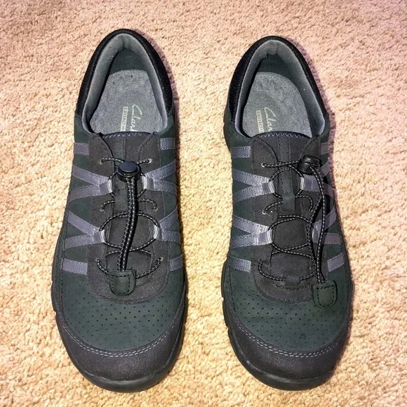 Clarks Shoes Clarks Slipon Lace No Tie Suede Sneakers Poshmark